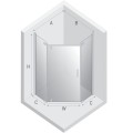 New Trendy New Komfort kabina pięciokątna U 800x800x1950 mm chrom