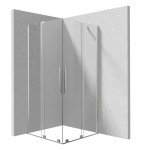 Deante Prizma kabina prysznicowa podwójna ścianka przesuwna walk-in kwadratowa 90x90cm chrom