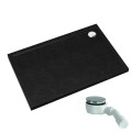 Schedpol Caspar New black stone brodzik prostokątny 80x120cm