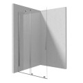 Deante Prizma ścianka prysznicowa przesuwna walk-in chrom 140 x 195 cm