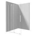 Deante Prizma ścianka prysznicowa przesuwna walk-in bianco 120 x 195 cm