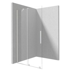 Deante Prizma ścianka prysznicowa przesuwna walk-in bianco 120 x 195 cm