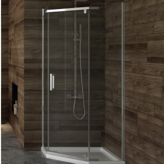 New Trendy New Komfort kabina pięciokątna U 1000x800x1950 mm chrom