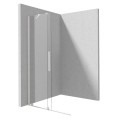 Deante Prizma ścianka prysznicowa przesuwna walk-in bianco 120 x 195 cm