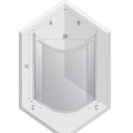 New Trendy New Komfort R55 kabina półokrągła 900x900x1950 mm chrom