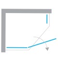 New Trendy New Komfort kabina pięciokątna U 1000x800x1950 mm chrom