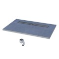 Schedpol Base(S4) brodzik prostokątny z maskownicą Steel 90x100cm
