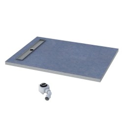 Schedpol Base brodzik prostokątny z maskownicą Steel 90x120cm