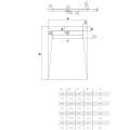 Schedpol Base(S4) brodzik prostokątny z maskownicą Steel 90x100cm-rysunek tech