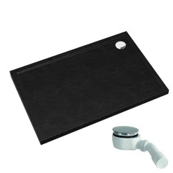 Schedpol Caspar New Black stone brodzik prostokątny 90x100cm