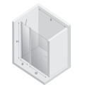 New Trendy New Soleo drzwi wnękowe U 1100x1950 mm gunmetal brushed