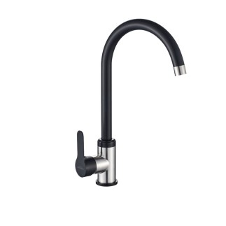 Invena Iron bateria zlewozmywakowa czarny chrom