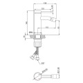 Invena Kalitea bateria bidetowa chrom rysunek tech