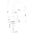 Invena Iron bateria zlewozmywakowa czarny inox-rysunek tech