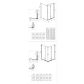 Deante Kerria plus kabina prysznicowa kwadratowa chrom 80x80