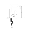 Invena Siros bateria zlewozmywakowa chrom-rysunek tech