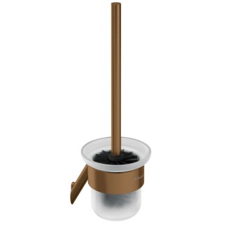 Deante Silia szczotka wc z pojemnikiem wisząca brąz szczotkowany