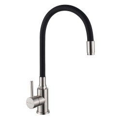 Invena Silva bateria zlewozmywakowa czarny inox
