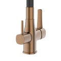 Invena Glamour bateria zlewozmywakowa miedź czarny