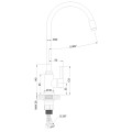 Invena Silva bateria zlewozmywakowa czarny-rysunek tech
