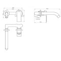 Invena Nyks bateria umywalkowa chrom-rysunek tech