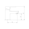 Invena Verso bateria umywalkowa chrom-rys tech
