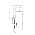 Invena Siros bateria bidetowa chrom-rys tech