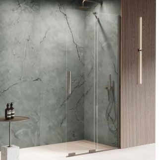 New Trendy Smart kabina walk-in U 1300x2000 mm gunmetal brushed