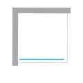 New Trendy Nesta kabina walk-in 900x2000 mm light gold
