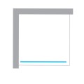 New Trendy Nesta kabina walk-in U 1000x2000 mm gunmetal brushed
