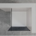 Invena Walk in kabina prysznicowa szkło grafitowe 100x200cm