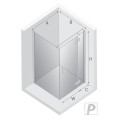 New Trendy Nesta kabina prostokątna 1000x800x2000 mm gunmetal brushed