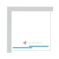 New Trendy Smart kabina walk-in U 1300x2000 mm gunmetal brushed