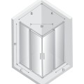 New Trebdy Smart kabina kwadratowa U 1000x1000x2000 mm bunmetal brushed