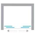 New Trendy Smart drzwi wnękowe U 1800x2000 mm gunmetal brushed