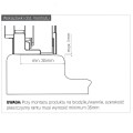 New Trendy Smart kabina walk-in U 1300x2000 mm gunmetal brushed
