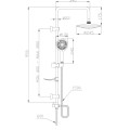 Invena Socho deszczownia chrom-rys tech