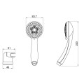 Invena Elsa mini zestaw natryskowy chrom-rys tech