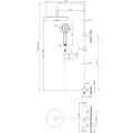 Invena Gold deszczownia z baterią termostatyczną-rysunek tech
