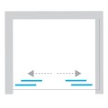 New Trendy Softi drzwi wnękowe 1700x2000 mm chrom