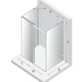 New Trendy Softi kabina prostokątna przyścienna 1200x900x2000 mm chrom