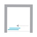 New Trendy Softi drzwi wnękowe U 1200x2000 mm chrom
