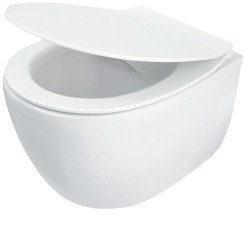 Deante miska Wc wisząca bezkołnierzowa Silia w  zestawie  z deską wolnoopadającą