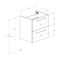 Roca Roma Compact Szafka podumywalkowa biały połysk 50cm