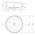 Deante umywalka Silia Hexa 36 cm asymetryczna okrągła 