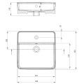 Deante umywalka Square kwadratowa z wyspą  42 cm