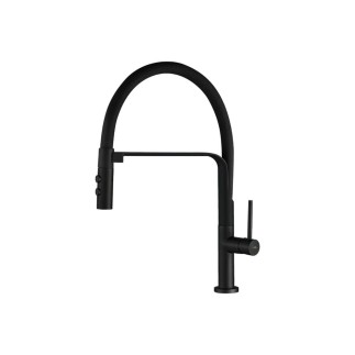 Kuchinox Siluetto bateria zlewozmywakowa stojąca z wylewką U czarna