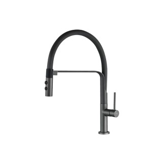 Kuchinox Siluetto bateria zlewozmywakowa stojąca z wylewką U grafit