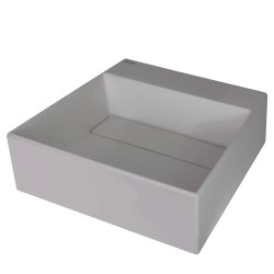 Deante umywalka Correo granit szary metalik z maskownicą 40x40 cm