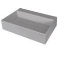 Deante umywalka Correo szary metalik z maskownicą 60x40 cm